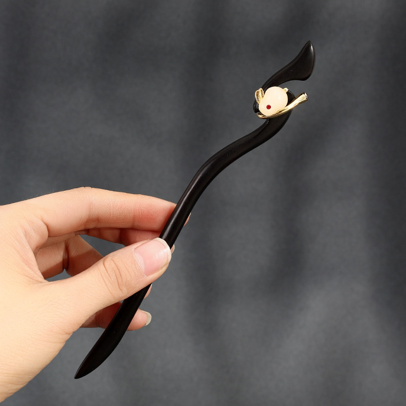 A18 옥토끼 꽃 봉오리 [내추럴 에보니]