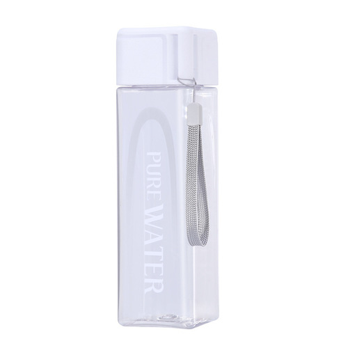 Carefully selected ins internet celebrity simple water cup plastic square cup portable and fall-resistant portable cup milk tea cup transparent water cup