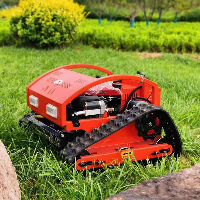 厂家供履带式除草机 小型遥控草坪除草机 全地形履带割草机