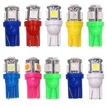 车灯泡T10 5050 5smd 5W5示宽灯 牌照灯摩托车转向LED12V车灯 3芯