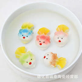 金鱼筷子架创意锦鲤陶瓷摆件鱼缸生态缸装饰品摆摊礼品旅游纪念品