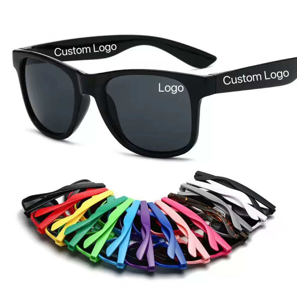 欧美跨境无钉促销礼品广告宣传太阳镜PC环保促销眼镜可印logo墨镜