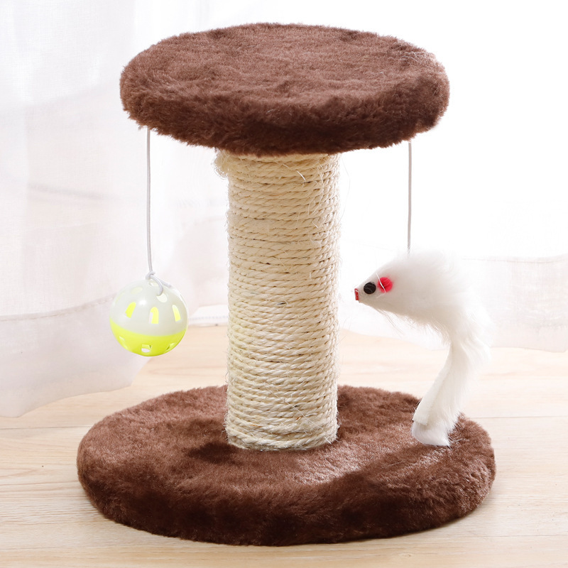Juguete para gatos sisal marco de escalada para gatos garra de molienda para gatos para aliviar el aburrimiento plataforma para gatos de doble capa resistente al desgaste y sin caspa juguete de entretenimiento para gatitos