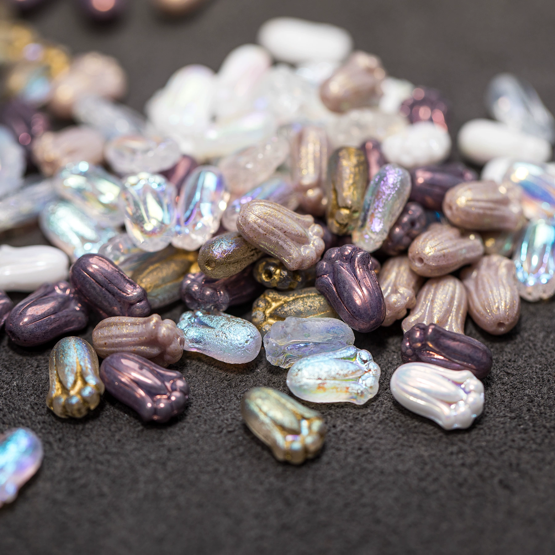 5 штук чешских антикварных бусин-тюльпанов 12х8мм, коллекция 11 цветов, смешанный снимок на этой странице, 15 штук автоматически 12% off