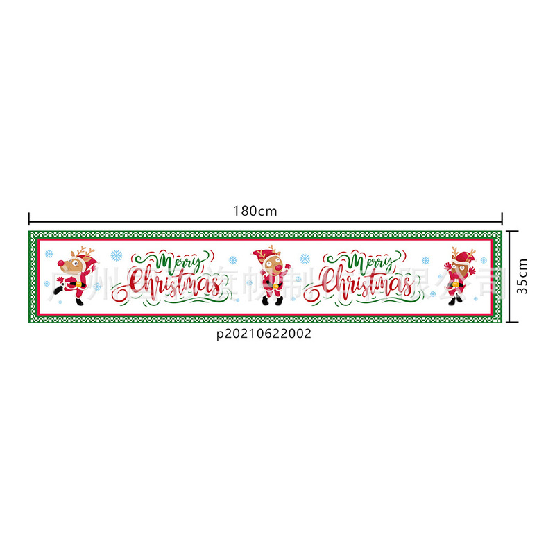 メーカー供給新しいクリスマステーブルフラグパーティー雰囲気会場レイアウト180*35センチメートルクリスマステーブルフラグ|undefined
