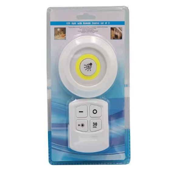 Luz COB inalámbrica con control remoto tipo lámpara de gabinete montada en pared para hogar