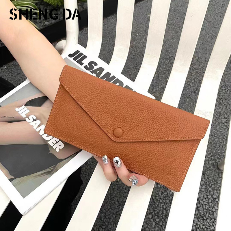 Cross-Border Wholesale First-Layer Genuine Leather Mobile Phone Bag, High-End Ultra-Thin Storage Card Holder, Mobile Phone Bag, Coin Purse, All-In-One Niche Women