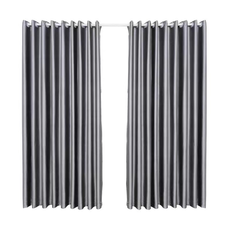 Cortina de alta precisión terminada Shaoxing al por mayor sombreado completo dormitorio sala de estar balcón instalación sin perforar entrega de una pieza