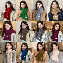 100%澳洲纯羊毛针织围巾女秋冬羊绒情侣款百搭保暖围脖男批发厂家