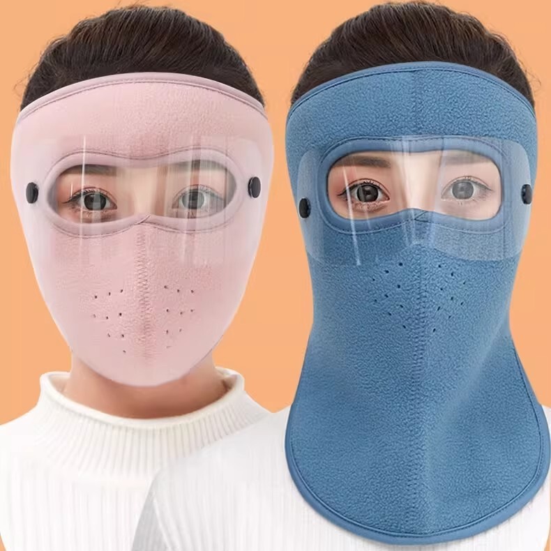 女性用冬用フルフェイスウォームマスク、厚手マスク、イヤーマフ、ネックプロテクター、耳プロテクター、サイクリング用、防風、防霜、防風カバー|undefined
