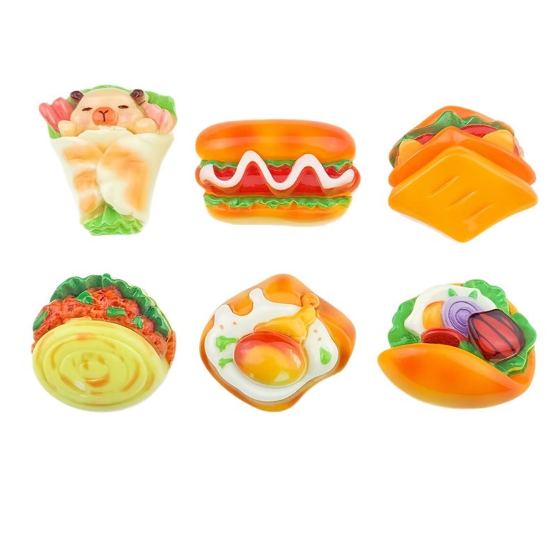 仿真卡皮手抓饼创意手工diy奶油胶发夹发绳手机壳钥匙扣材料批发|undefined