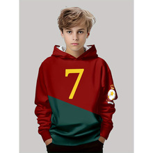 V 24341 Boys' Loose Printed Hoodie ��ͯ����ӡ������ŷ��