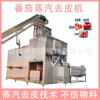 高稳定番茄加工流水线 西红柿蒸汽去皮机连续作业 故障低发效率高