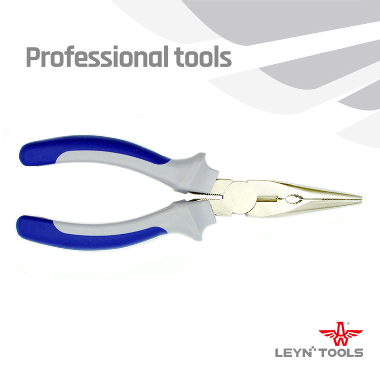 利鹰品牌五金厂家批发6寸、8寸尖嘴钳镀镍团鱼柄尖嘴（套装）