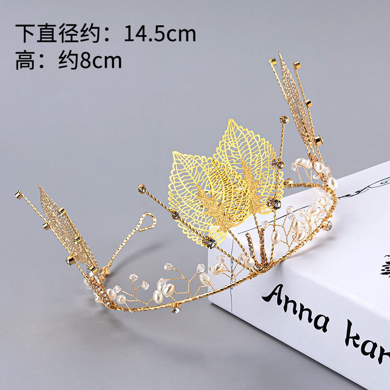 Celebridades de Internet Pastel de cumpleaños Decoración de la corona Adornos de la corona Reina infantil Corona de perlas Adornos de la corona Accesorios para sombreros para adultos