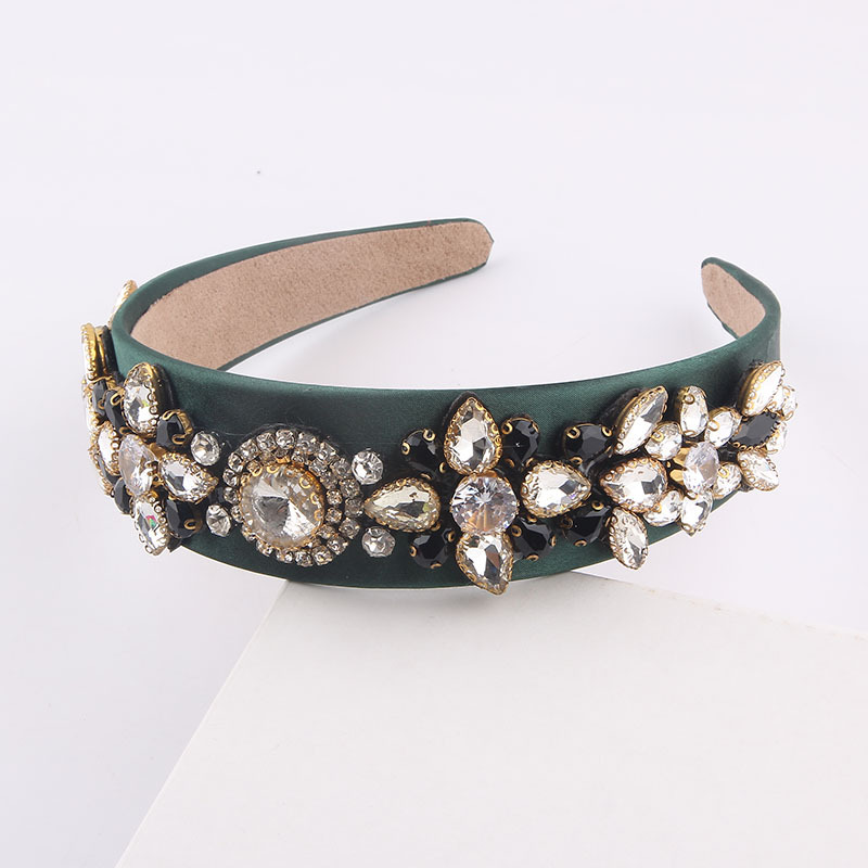 180g Weight Headwear Classification Travel Occasion Arylic Material Geometric, Plaid Pattern Women'S Gender Baroque Colorful Rhinestone Headband Wholesale 6