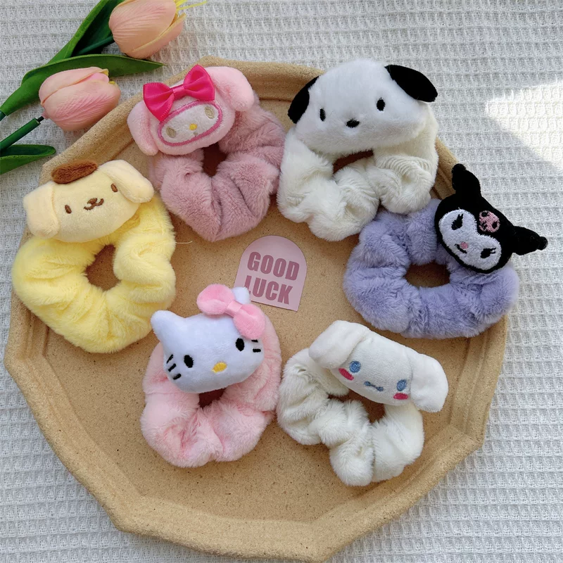 Sanrio, милая мультяшная demi-season японская плюшевая заколка для волос, кукла, простой и элегантный дизайн