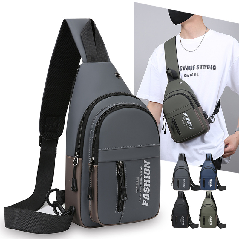 Bolso bandolera Trendy de moda salvaje para hombres Bolso de pecho multifuncional deportivo 2025 nuevo estilo mochila pequeña de un solo hombro para mujeres