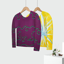 三宅高品质长袖t恤女秋设计感小众修身圆领印花百搭打底衫可外穿