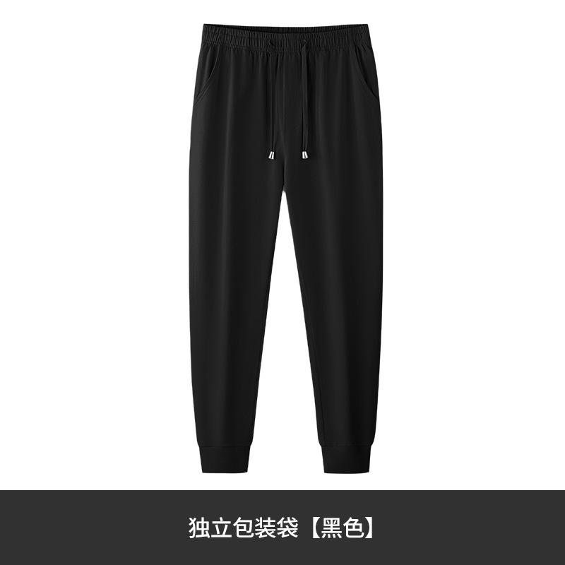 [Agua suave de algodón] nuevos pantalones de pijama de primavera y verano para hombres, pantalones de algodón para el hogar, pantalones casuales con cordón para deportes