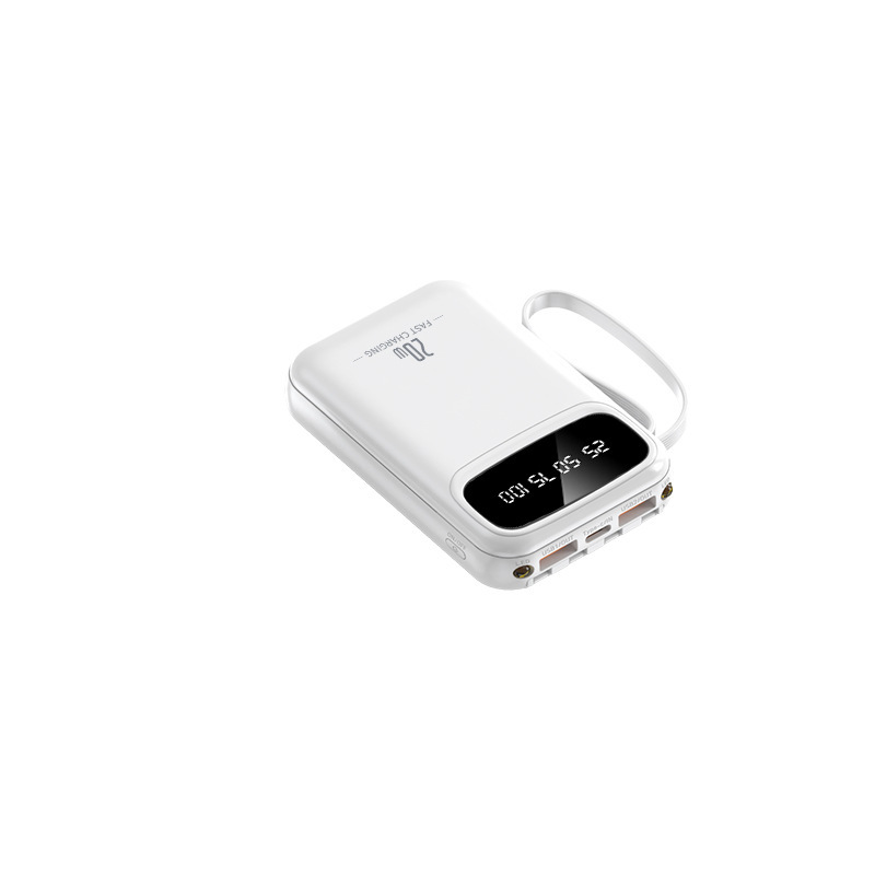 2025 新しいパワーバンク超大容量 20000 mAh 超薄型コンパクトポータブルミニパワーバンク内蔵ケーブル付き|undefined