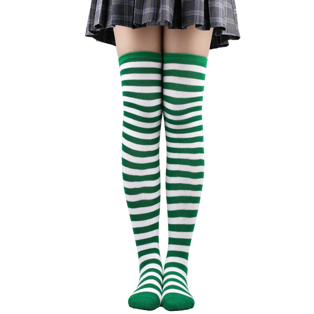 Knee-high Socks Japanese Style, Striped Cosplay & Halloween, Tube 50 cm, Polyester