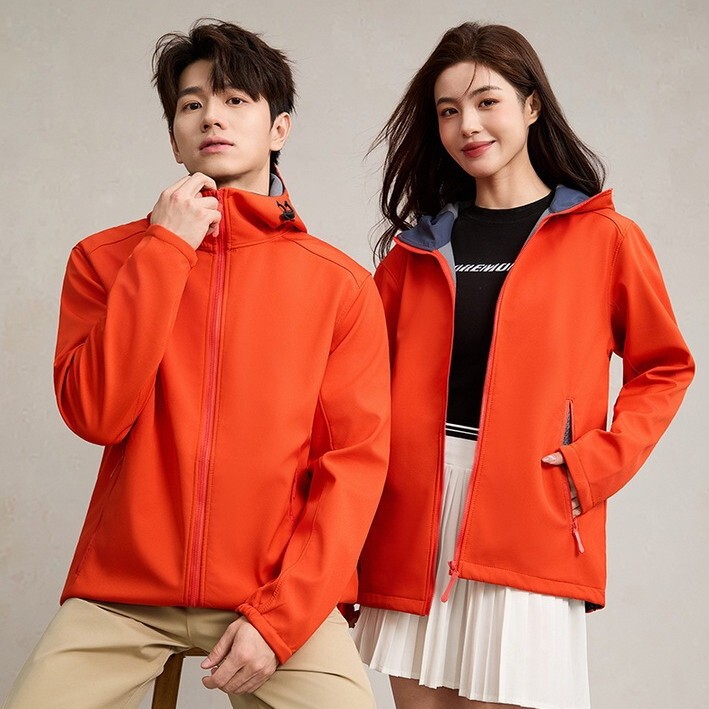 Softshell Hooded Jacket with Custom Logo, Nio 4S Store Hooded Waterproof Workwear Jacket, Outdoor Workwear Coat