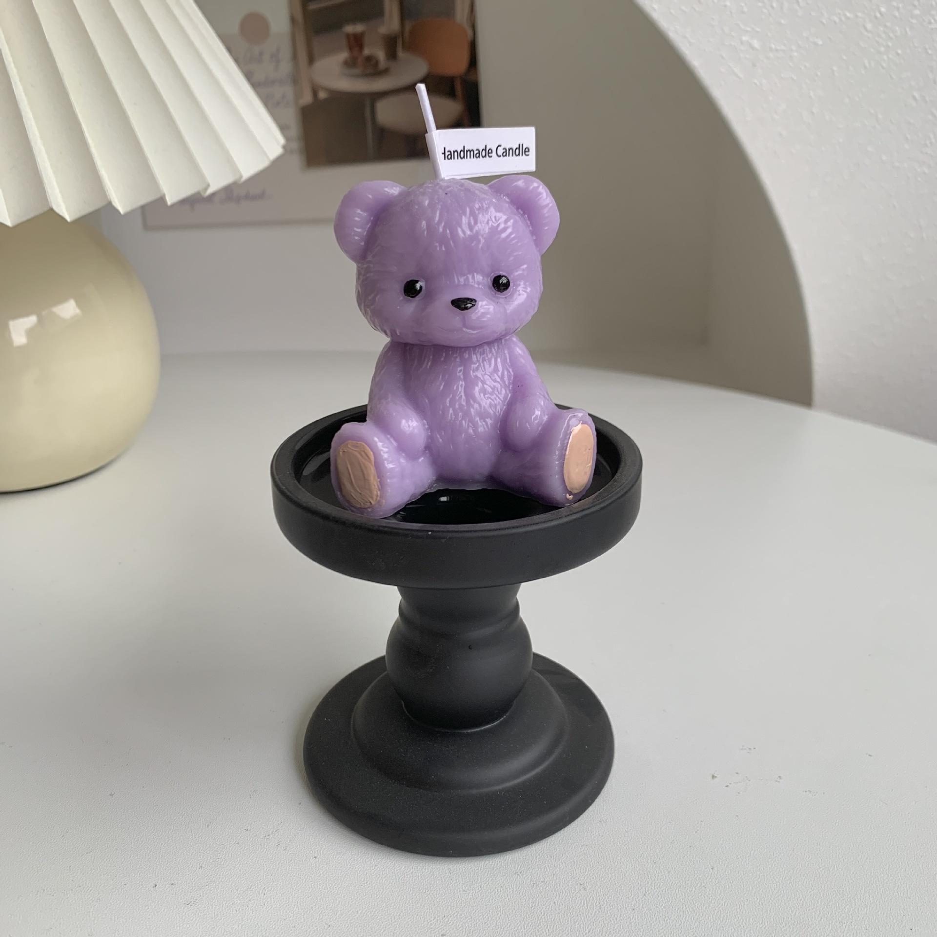 Bougie parfumée artisanale en forme d'ours décoration créative_voghion.com