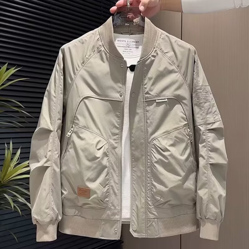 Baseball Uniform Jacket Men's 2026 New Trendy Brand Workwear Men's American Retro Loose Casual Pilot Jacket