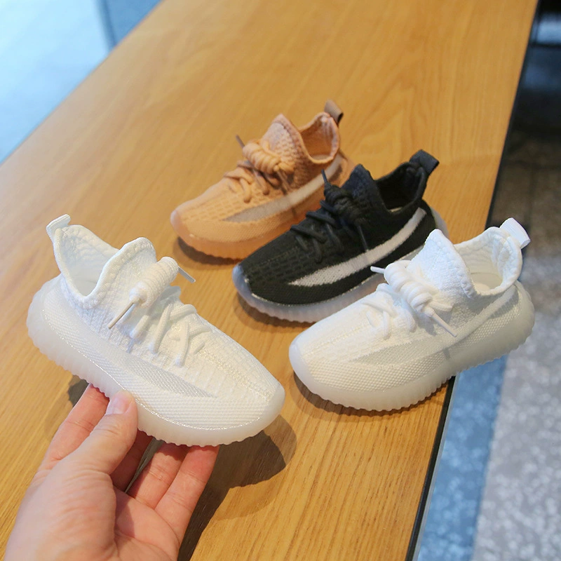 Детская спортивная обувь, весна-осень 2024, кокосовая обувь для мальчиков, новые повседневные сетчатые туфли для девочек, дышащие детские белые туфли, одинарные