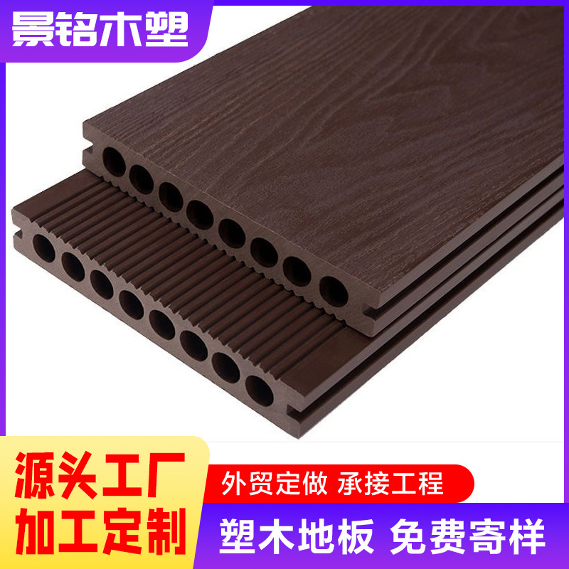 Wo Customized Plastic Wood Flooring for Outdoor Courtyards, Anti-Corrosion Villa Courtyard Projects, Walkways, Indoor and Outdoor Wood-Plastic Wpc Flooring