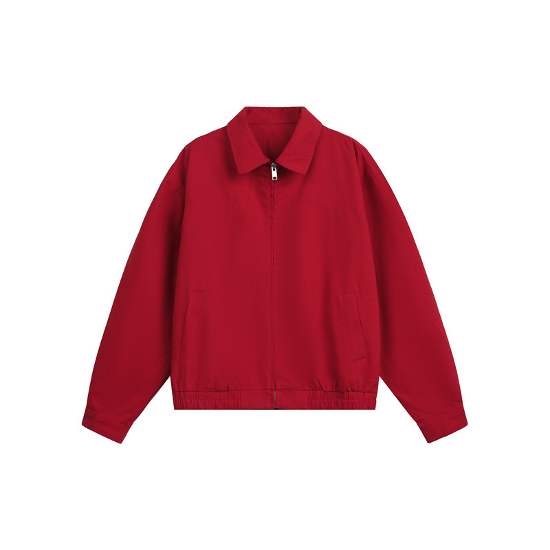 Cattee Red Jacket for Men and Women, Petite Short American Chic Workwear Turn-Down Collar Jacket, Casual Versatile Top Cattee Red Jacket for Men and Women, Petite Short American Chic Workwear Turn-Down Collar Jacket, Casual Versatile Top