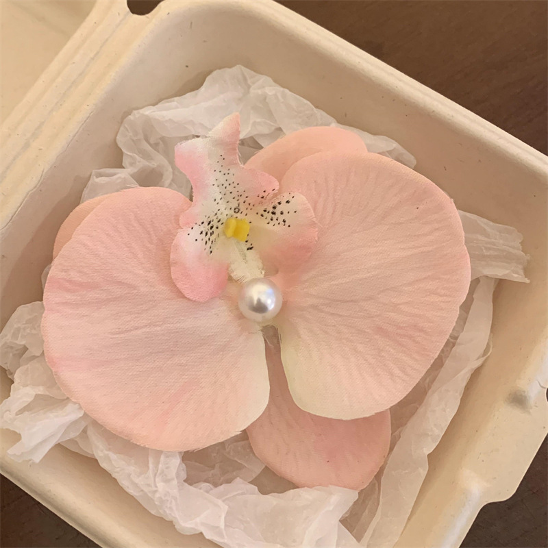 Printemps et été nouveau style chinois fleur Super fée papillon orchidée perle épingle à cheveux pince à bec de canard voyage vacances photographie accessoires pour cheveux pour w_voghion.com