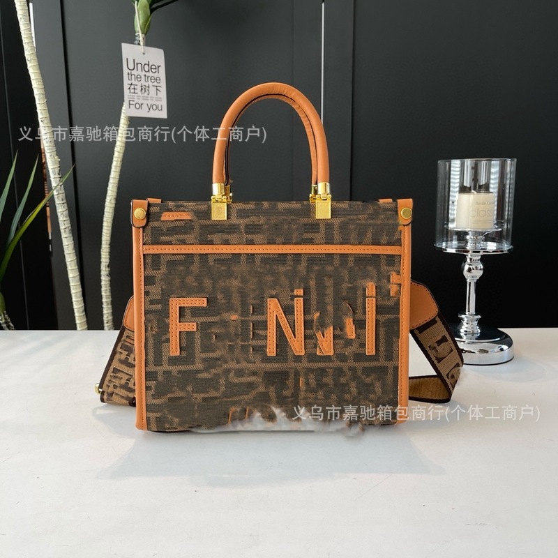 F2025 新しいファッションプリント大容量通勤ハンドバッグ高品質イン多用途外出クロスボディレディースバッグ|undefined