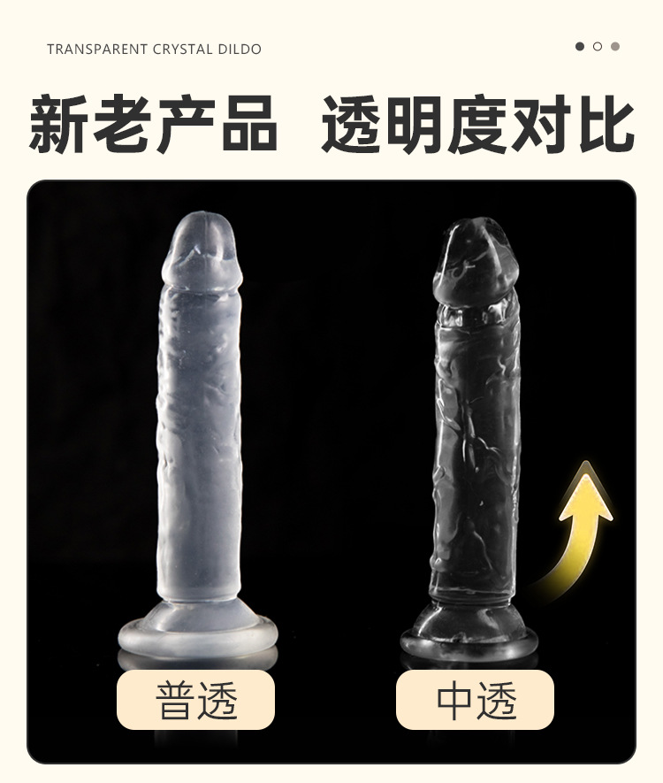 Transparent TPE Manual Masturbator with Suction Cup, Bendable Design, Size 3 — detail image 2