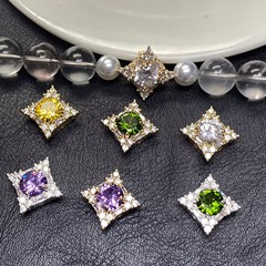 强保色芒星满钻魔盒通孔多孔水晶文玩手串手链DIY饰品配件串珠