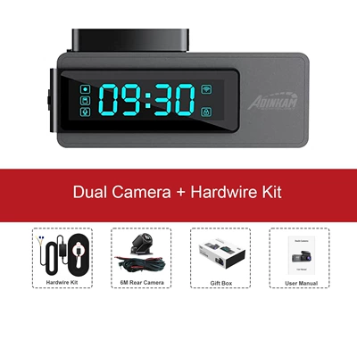 Cross-border dedicated to the new screen exquisite driving recorder 4K HD front and rear dual recording built-in WIFI night vision (Driving recorder) - official-standard-configuration-dual-lens-with-step-down-cable
