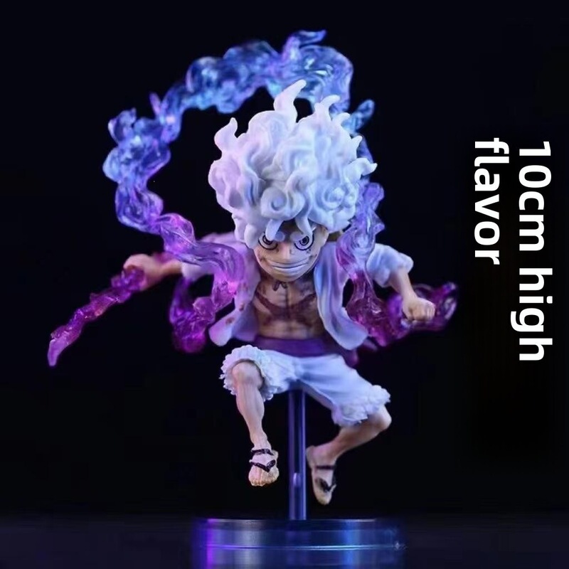 One Piece Q-Version Five-Speed Lightning Nika Luffy White Banana Fruit Awakening Anime Character Model One Piece Q-Version Five-Speed Lightning Nika Luffy White Banana Fruit Awakening Anime Character Model