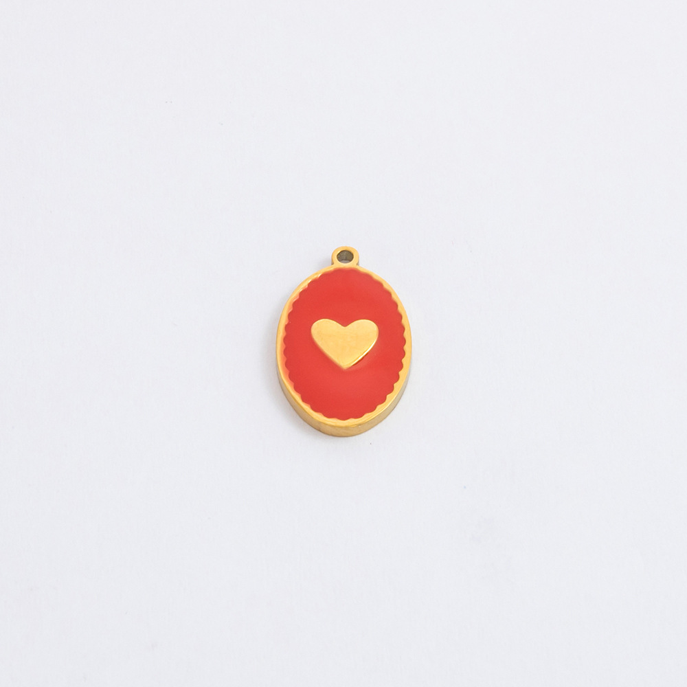 304 Stainless Steel Material 1 Piece 10.9mm 17.5mm 304 Stainless Steel PVD Coated Real Gold Plated Cherry Heart Shape Bow Knot Pendant DIY Jewelry Accessories