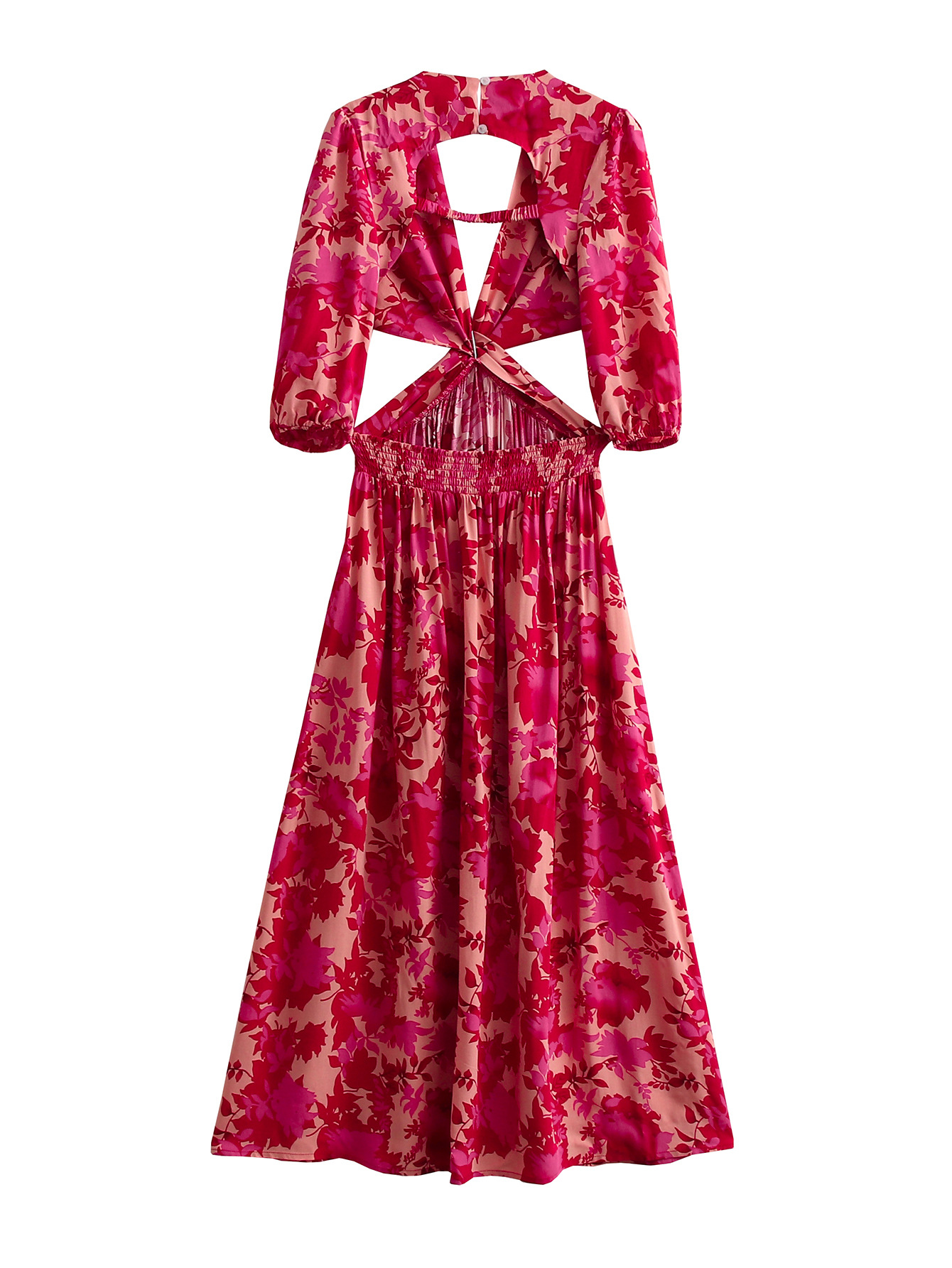 Long Sleeve Sleeve Length Swing Dress Dresses Type Wholesale Women's Streetwear Printing Printing Holiday Deep V Long Sleeve Swing Dress