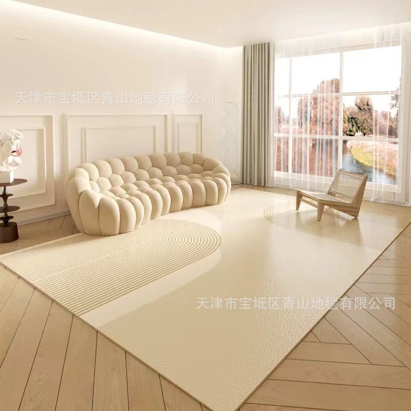 PVC Rugs Living Room Washable Stain-Resistant Coffee Table Mat Leather Waterproof Anti-Slip 2022 New PU Bedroom Floor Mat