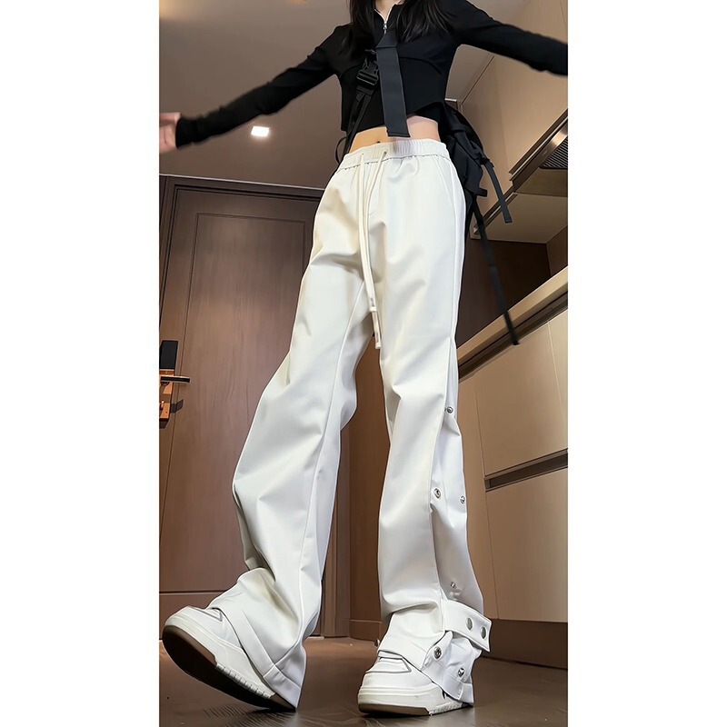 Cross-border Charge Pants for Men and Women Autumn and Winter New fleece-lined Thickened Buckle Crane Pants American-style High Street Vibe Long Pants Cross-border Charge Pants for Men and Women Autumn and Winter New fleece-lined Thickened Buckle Crane Pants American-style High Street Vibe Long Pants