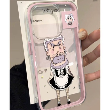 Maid Niu Grandpa Apple 17/16 Phone Case Iphone1315Pro Two-In-One 14/13/12 Summer Cartoon