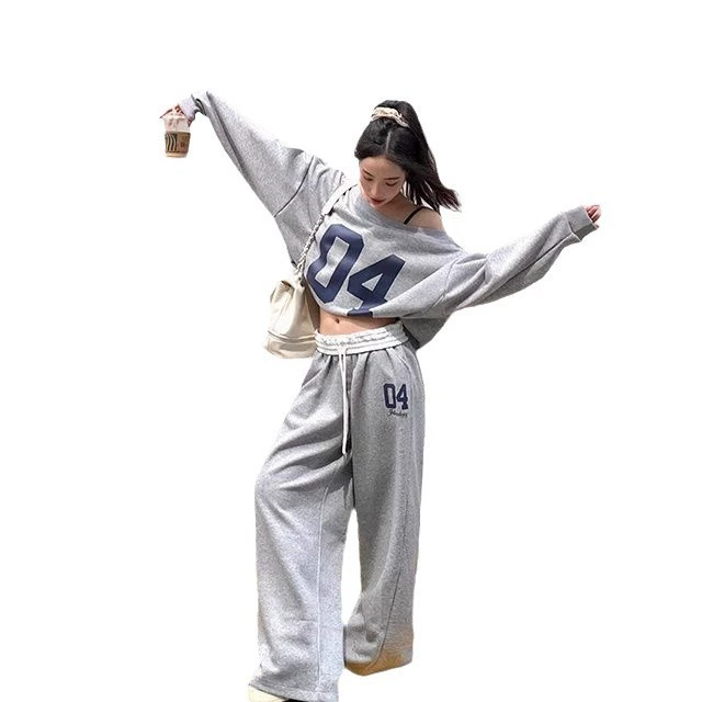 Retro autumn trousers, American style oversized fit, leisure high-waist pants (2 colors, S–2XL)