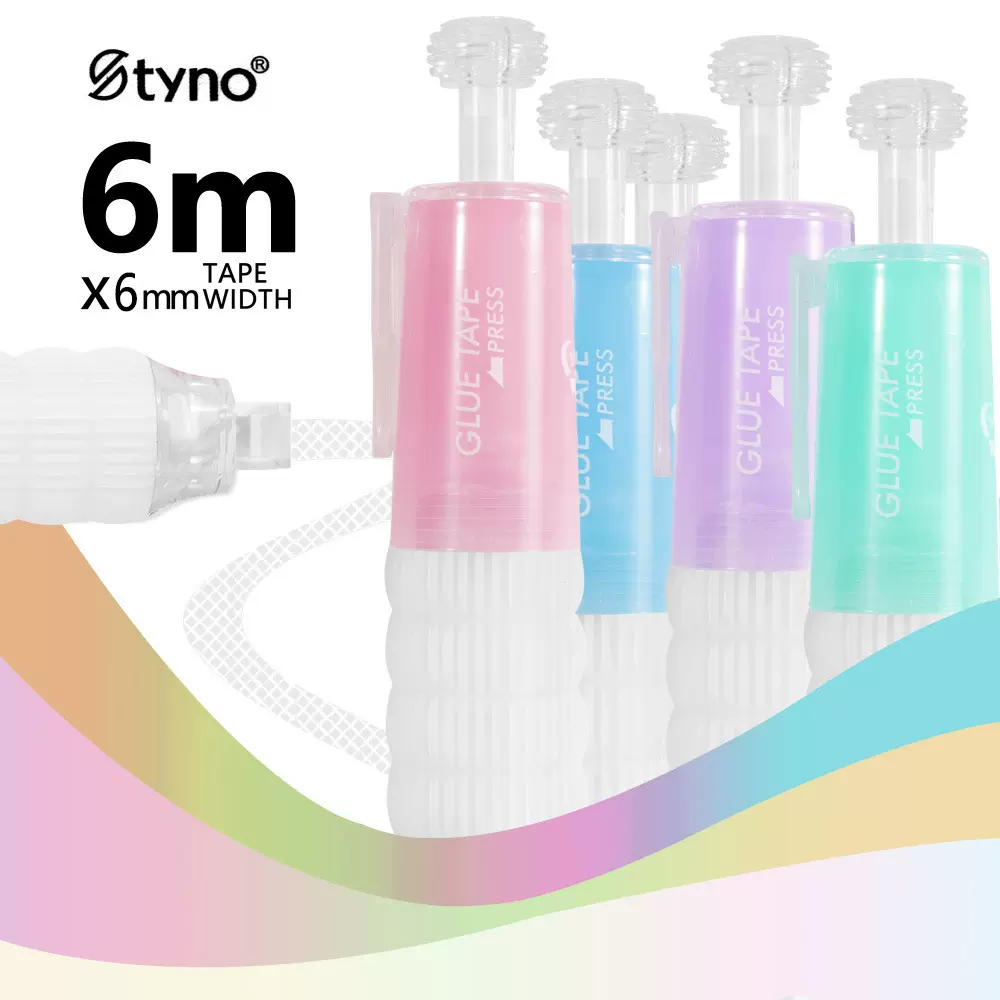 高颜值按动点点胶学生用黏贴双面胶手账diy点胶笔点状胶带批发