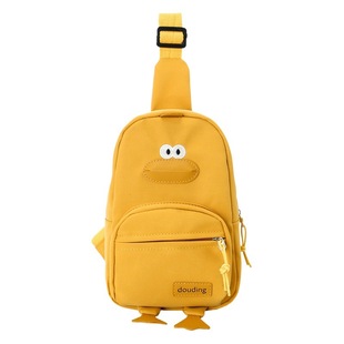Children's bag 2024 New Korean style baby travel girls' shoulder bag cartoon cute duck chest bag boys' messenger bag