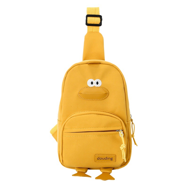 Bolsa infantil 2025, nueva bolsa de viaje estilo coreano para niñas, linda bolsa de pecho con diseño de pato de dibujos animados, bandolera para niños