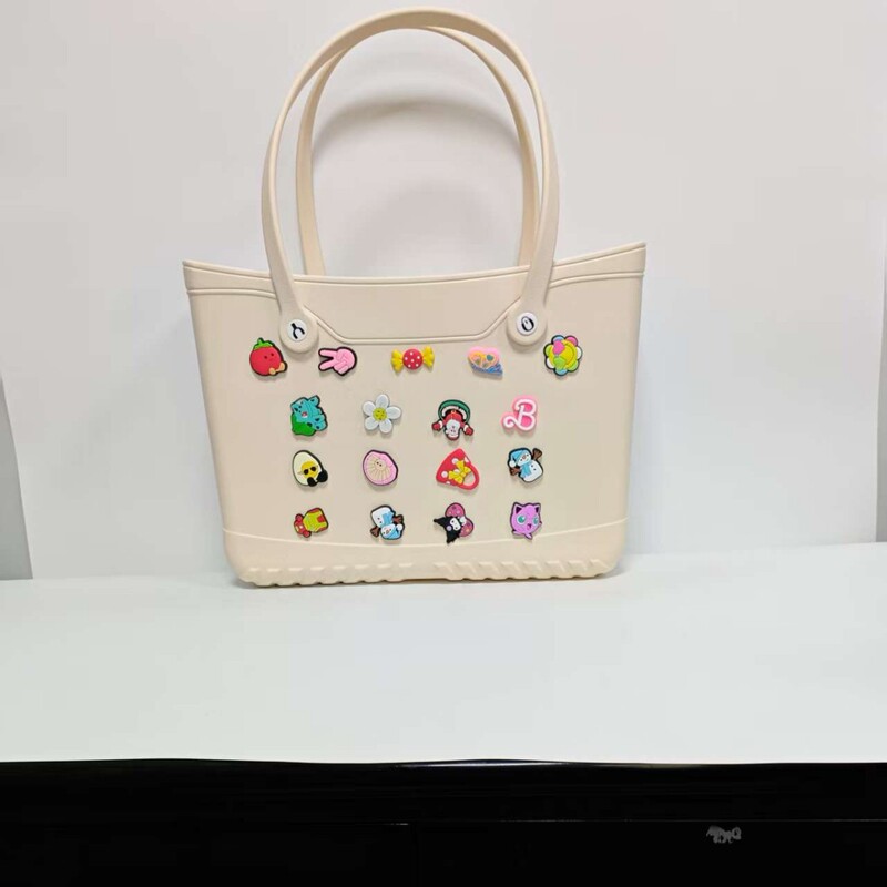 In-Stock Cross-Border Popular Eva Beach Bag Beach Bag Supermarket Swimming Pool DIY Tote Bag Perforated Bag Portable