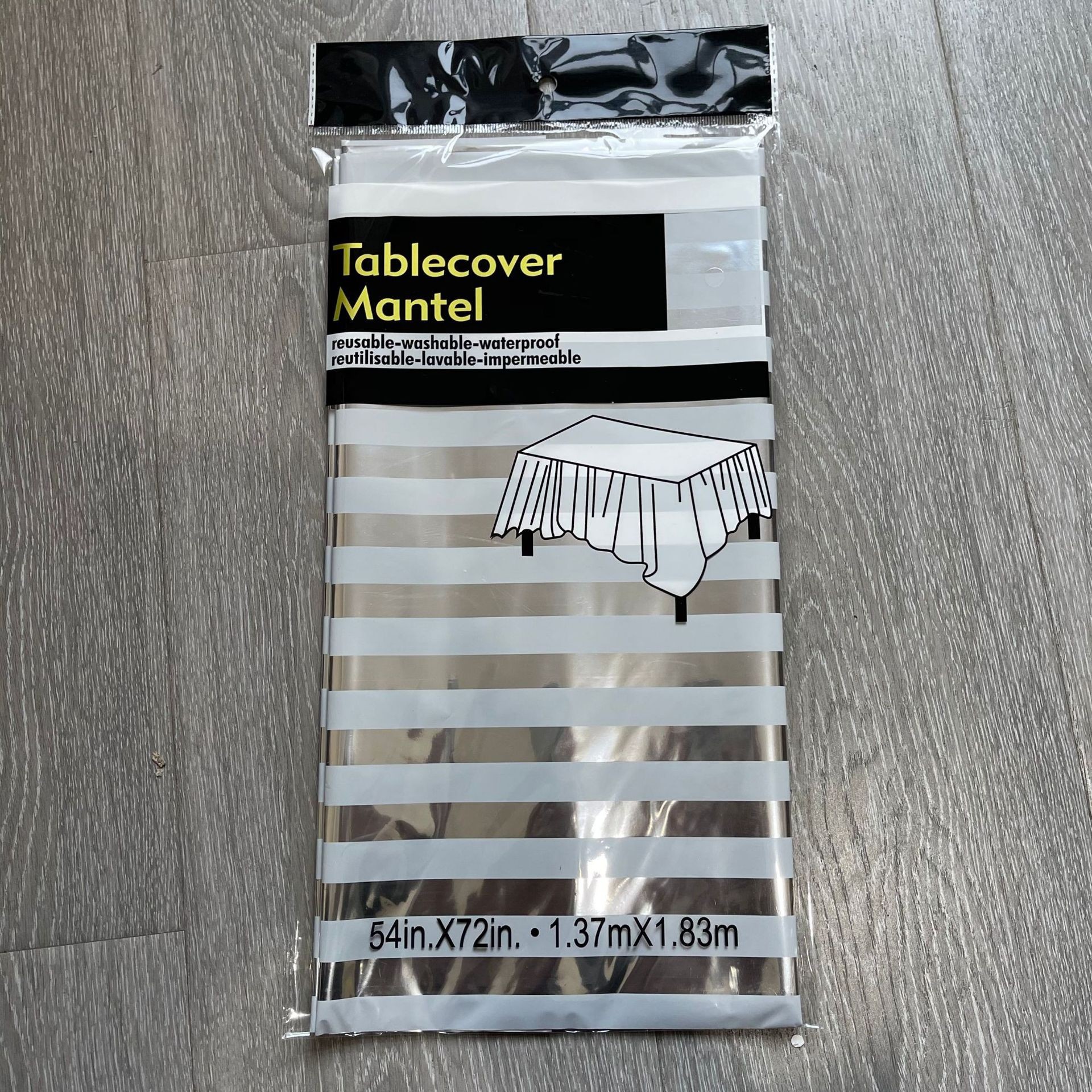 Mantel desechable para Amazon con pequeños puntos dorados/plateados