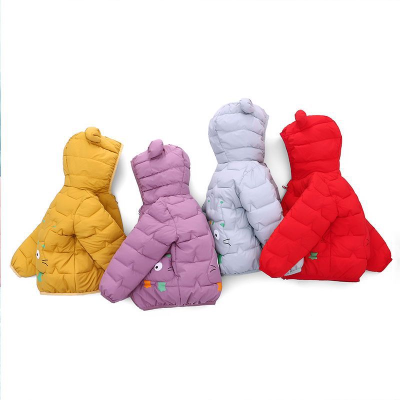 新款秋冬儿童卡特连帽外套反季婴幼儿宝宝加厚保暖小童棉袄